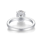 Cinderella Glow, Кольцо с муассанитом «Солитер» овальной формы, 2 карата, 8 мм, классический минималистичный стиль, для помолвки и повседневной носки