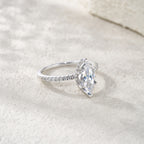 Кольцо с муассанитом Love's Serendipity Marquise (выращенный в лаборатории), унисекс, серебро 925 пробы, элегантное кольцо с 6 зубцами для свадьбы, помолвки, повседневное, подарок