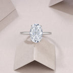moissanite ring, oval moissanite, 4ct silver ring, S925 sterling silver ring, 4 prong ring, unisex wedding ring, engagement ring, anniversary jewelry, luxury silver jewelry, prom accessories, daily wear ring, gift jewelry