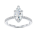 Кольцо с муассанитом Love's Serendipity Marquise (выращенный в лаборатории), унисекс, серебро 925 пробы, элегантное кольцо с 6 зубцами для свадьбы, помолвки, повседневное, подарок
