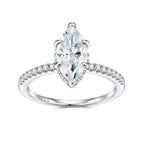 Кольцо с муассанитом Love's Serendipity Marquise (выращенный в лаборатории), унисекс, серебро 925 пробы, элегантное кольцо с 6 зубцами для свадьбы, помолвки, повседневное, подарок