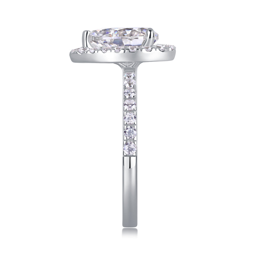 Кольцо из серебра 925 пробы с муассанитом Sparkle Pulse, грушевидный дизайн, минималистичный роскошный элегантный стиль, для свадьбы, помолвки, годовщины, повседневной носки, вечеринки, свидания