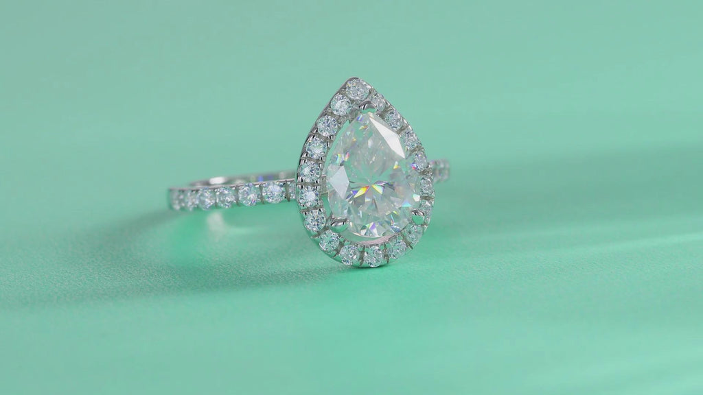 Кольцо из серебра 925 пробы с муассанитом Sparkle Pulse, грушевидный дизайн, минималистичный роскошный элегантный стиль, для свадьбы, помолвки, годовщины, повседневной носки, вечеринки, свидания