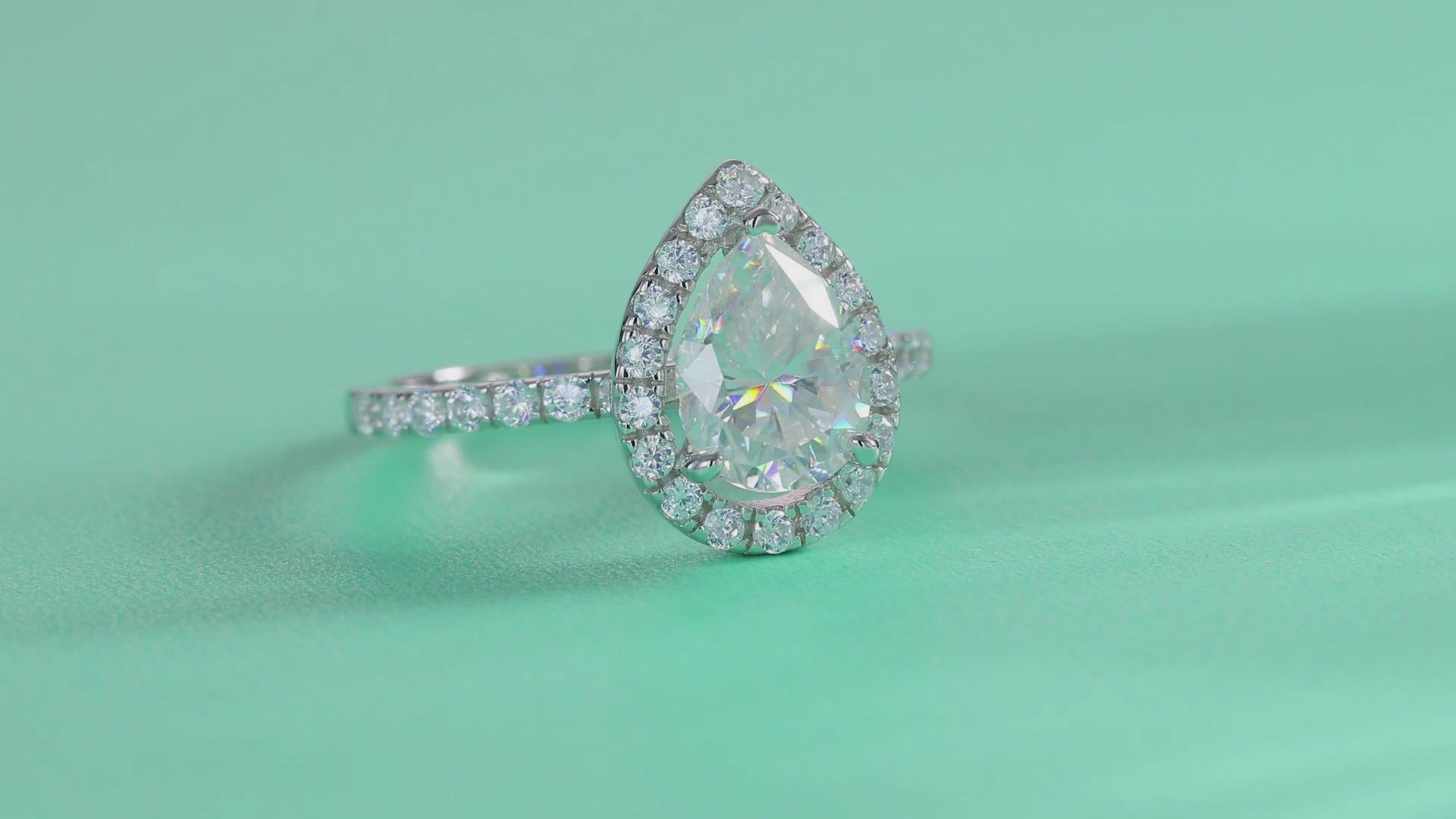 Кольцо из серебра 925 пробы с муассанитом Sparkle Pulse, грушевидный дизайн, минималистичный роскошный элегантный стиль, для свадьбы, помолвки, годовщины, повседневной носки, вечеринки, свидания